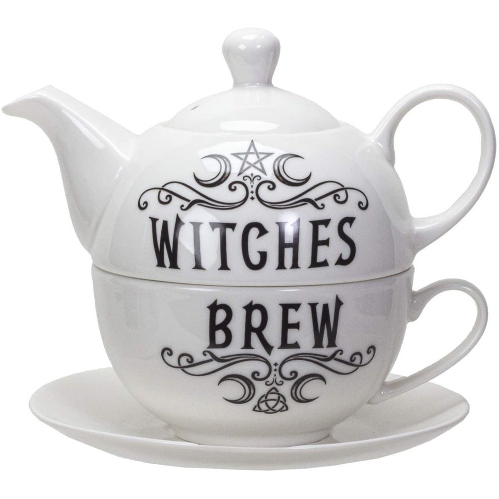 Alchemy Gothic Witches Brew Tea for One Gift Set Pot + Cup + Saucer NEW